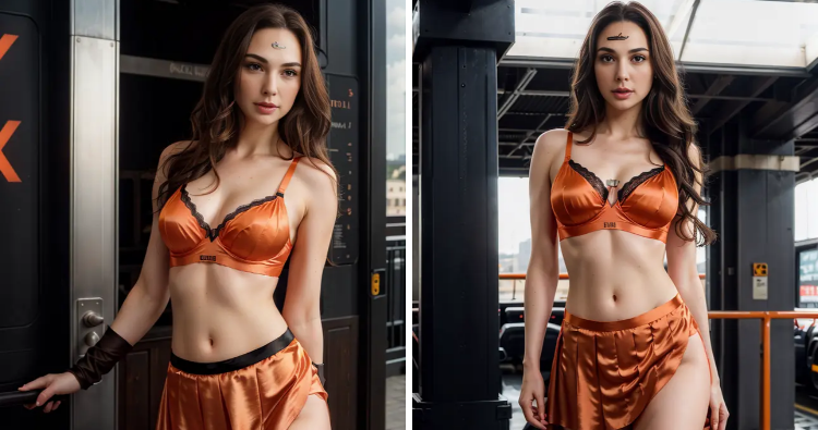 Exploring the Allure of Gal Gadot in Luxurious Copper Silk